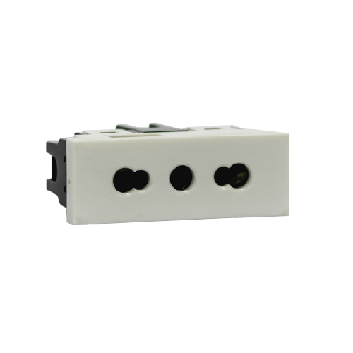 Toma bipolar para espiga red.con protector gris